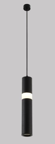 Светильник подвесной LED CLT 038C360 BL Crystal Lux чёрный 1 лампа, основание чёрное в стиле современный трубочки фото 2